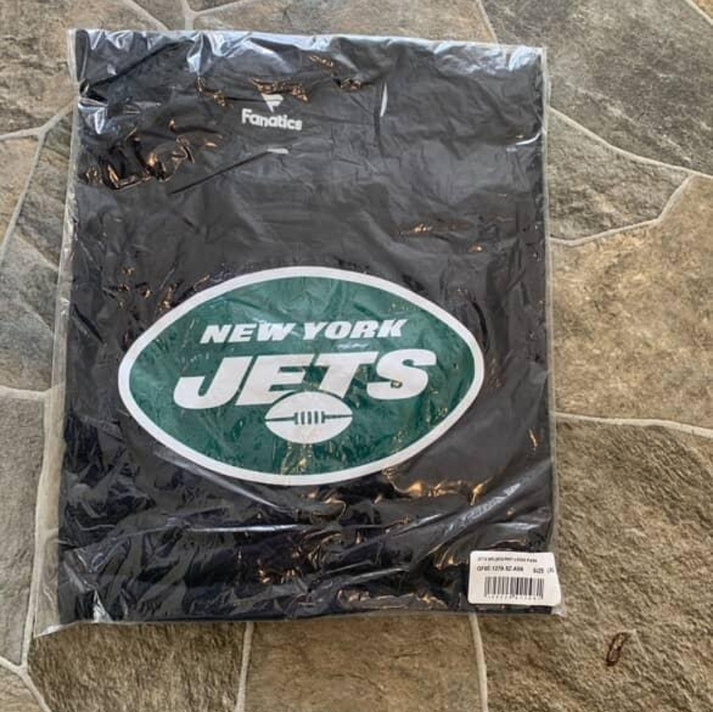 JETS Fanatics Black Crew Neck T-Shirt